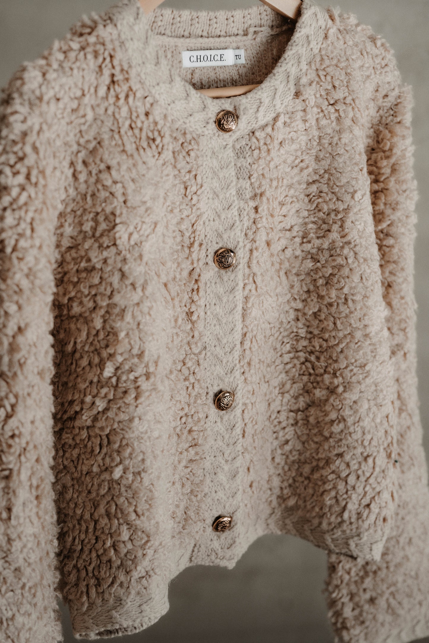 Teddy-Cardigan LIV creme
