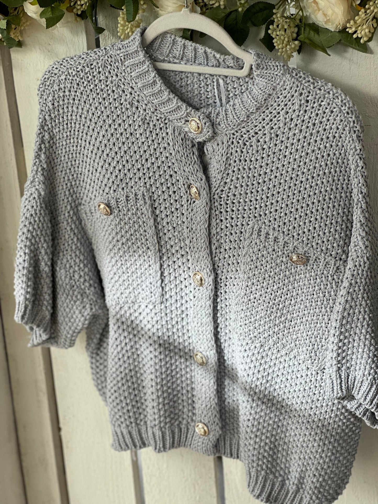Strickjacke THEA in grau
