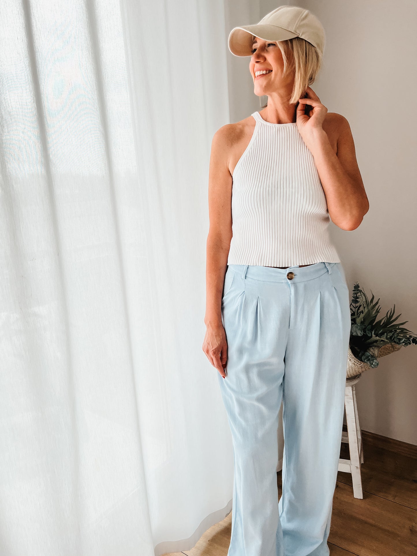Leinenhose MARA hellblau